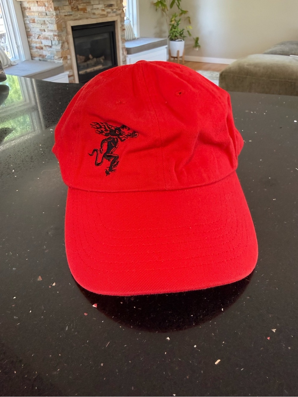 Fireball Cinnamon Whiskey Red Hat with Black Embroidered Logo